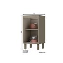 Ver imagem 2 de Balcão 40cm com Tampo 1 Porta Connect Henn - Duna/cristal