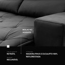 Ver imagem 2 de Sofá Retrátil/Reclinável Belga 1,80m Suede Velut com Molas no Assento