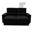 Ver imagem 4 de Sofá Retrátil/Reclinável Belga 1,80m Suede Velut com Molas no Assento