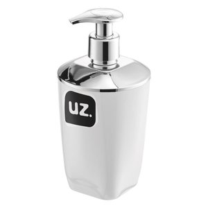 Porta Sabonete Liq. Premium Branco Metalizado de Plastico Uz