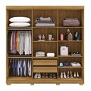 Ver imagem 6 de Guarda Roupa Casal Doral 218cm 6 Portas de Bater 2 Gavetas Nature/chumbo G98 - Gran Belo
