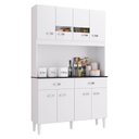 Ver imagem 1 de Cozinha Kit Manu 8 Portas Branco – Poquema