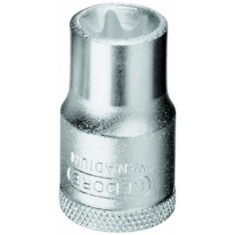 Soquete Torx Encaixe de 1/2"" Tx19-e de 18mm - 015.633 - Gedore Soquete Torx Enc.1/2 Tx19-e 18mm Ged