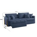 Ver imagem 2 de Sofá Cama Retrátil e Reclinável Lisboa 260cm Braço 10cm Meu Sofá Online