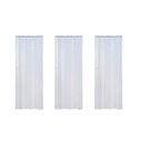 Ver imagem 6 de Kit com 3 Portas Sanfonadas de PVC 210x135cm Branco/Gelo Bariri