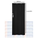 Ver imagem 3 de Kit com 2 Porta Sanfonada PVC 210x0,84cm Preto Bariri