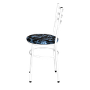 Ver imagem 4 de 6 Cadeiras Epoxi Branca para Cozinha Assento Estampado:floral Preto
