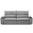 Ver imagem 3 de Sofá Retrátil Reclinável para Sala 4 Lugares 270cm Niels F04 Veludo Cinza Claro - Lyam Decor