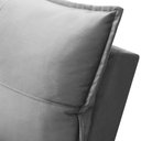Ver imagem 6 de Sofá Retrátil Reclinável para Sala 4 Lugares 270cm Niels F04 Veludo Cinza Claro - Lyam Decor