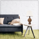 Ver imagem 3 de Abajur Grande Junco Avelã Sala Riviera Ambiente Rústico Cúpula 30 cm x 40 cm Algodão Crú