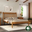 Ver imagem 6 de Cama Napoli 1,40 Madeira Maciça Marrom/Mogno Mel