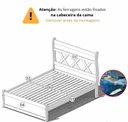 Ver imagem 5 de Cama Napoli 1,40 Madeira Maciça Marrom/Mogno Mel