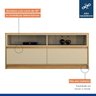 Rack para Sala de Estar com Rodízio 2 Gavetas com Painel para Tv até 50 Polegadas Extensível América - 5