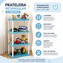 Ver imagem 7 de Estante Organizadora Brinquedos Azul Prateleira Infantil Modular 4 Andares Porta Objetos Multiuso Qu