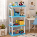 Ver imagem 6 de Estante Organizadora Brinquedos Azul Prateleira Infantil Modular 4 Andares Porta Objetos Multiuso Qu