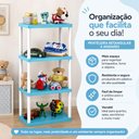 Ver imagem 3 de Estante Organizadora Brinquedos Azul Prateleira Infantil Modular 4 Andares Porta Objetos Multiuso Qu