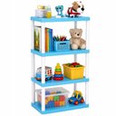 Ver imagem 1 de Estante Organizadora Brinquedos Azul Prateleira Infantil Modular 4 Andares Porta Objetos Multiuso Qu