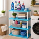 Ver imagem 2 de Estante Organizadora Brinquedos Azul Prateleira Infantil Modular 4 Andares Porta Objetos Multiuso Qu