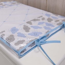 Trocador para Cômoda de Bebe 02 Peças 70x50cm Nuvem Azul - 3