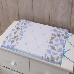 Trocador para Cômoda de Bebe 02 Peças 70x50cm Nuvem Azul - 1
