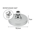 Ver imagem 4 de Chuveiro Ducha Redondo 110mm Alta Pressão Aquecedor Gás
