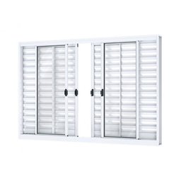 Jlt Veneziana 6 Folhas sem Grade Vidro Liso Branco - Economica - 100x150 (0413) - 1
