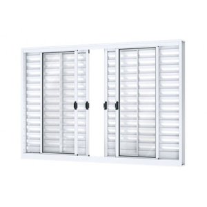 Jlt Veneziana 6 Folhas sem Grade Vidro Liso Branco - Economica - 100x150 (0413)