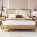 Ver imagem 3 de Cama Queen com Cabeceira Telada e Pé Madeira Maciça 172cm Oslo Marrom/Hanover