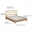 Ver imagem 6 de Cama Queen com Cabeceira Telada e Pé Madeira Maciça 172cm Oslo Marrom/Hanover
