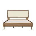 Ver imagem 5 de Cama Queen com Cabeceira Telada e Pé Madeira Maciça 172cm Oslo Marrom/Hanover