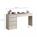 Ver imagem 4 de Conjunto para Quarto Escrivaninha 5 Gavetas Berlim e Espelho Retangular 180cm Flora