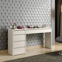 Ver imagem 2 de Conjunto para Quarto Escrivaninha 5 Gavetas Berlim e Espelho Retangular 180cm Flora