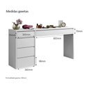 Ver imagem 5 de Conjunto para Quarto Escrivaninha 5 Gavetas Berlim e Espelho Retangular 180cm Flora