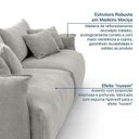 Ver imagem 7 de Conjunto Sofá 200cm e Puff Comfy CabeCasa MadeiraOriginals Cinza Mescla