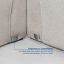 Ver imagem 6 de Conjunto Sofá 200cm e Puff Comfy CabeCasa MadeiraOriginals Cinza Mescla