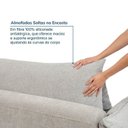 Ver mais imagens de Conjunto Sofá 200cm e Puff Comfy CabeCasa MadeiraOriginals Cinza Mescla