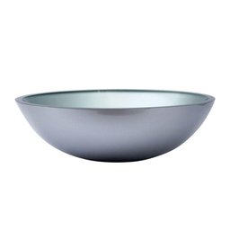 Cuba Redonda De Vidro 30X30Cm Prata Para Banheiro - 1