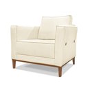 Ver imagem 1 de Poltrona Decorativa Riva Linho Pérola - Loja Sheep
