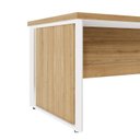 Ver mais imagens de Escrivaninha Mesa Escritório Diretor com Caixa de Tomadas e Porta Objetos F5 Office 200cm Macadâmia E Branco