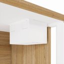 Ver imagem 7 de Escrivaninha Mesa Escritório Diretor com Caixa de Tomadas e Porta Objetos F5 Office 200cm Macadâmia e Branco Marrom