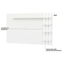Ver imagem 4 de Painel Ripado para TV até 32 Polegadas 120cmx76cm com Prateleiras Branco