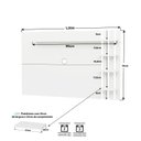 Ver imagem 3 de Painel Ripado para TV até 32 Polegadas 120cmx76cm com Prateleiras Branco