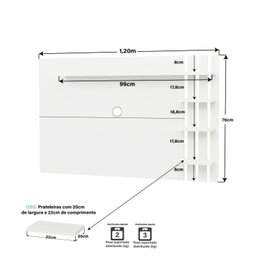 Painel de Tv Ripado até 32 Polegadas com Prateleiras - 3