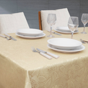 Ver imagem 2 de Toalha de Mesa Jacquard Premium Pequena 100x100 Admirare Elegância Praticidade - Champagne