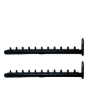 Ver imagem 2 de Kit Duas Araras Rt Fixas de Parede Cabideiros 40cm Aço Reforçado Práticos Organização de Roupas