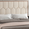 Cabeceira Estofada Cama Box Queen 1,60 Aura para Quarto em Linho Rústico Claro - Larbelle - 5