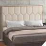 Cabeceira Estofada Cama Box Queen 1,60 Aura para Quarto em Linho Rústico Claro - Larbelle - 2