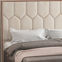 Ver imagem 4 de Cabeceira Estofada Cama Box Queen 1,60 Aura para Quarto em Linho Rústico Claro - Larbelle