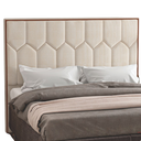 Ver imagem 3 de Cabeceira Estofada Cama Box Queen 1,60 Aura para Quarto em Linho Rústico Claro - Larbelle
