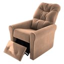 Ver imagem 1 de Poltrona Reclinável Clio em Veludo com 3 Posições Matrix